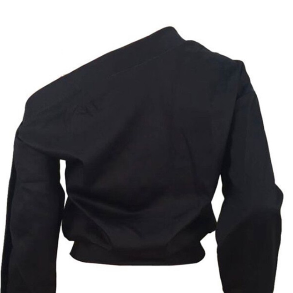 Casual neckline multi lip printed black shirt